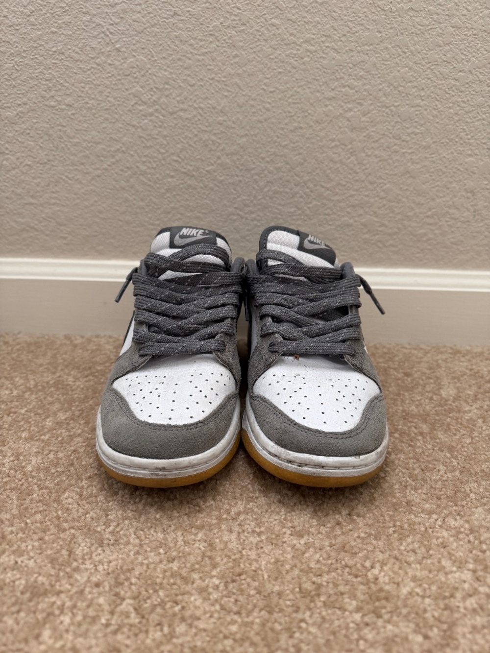 Youth Size 5.5 Nike Dunk Low Smoke Grey Gum
